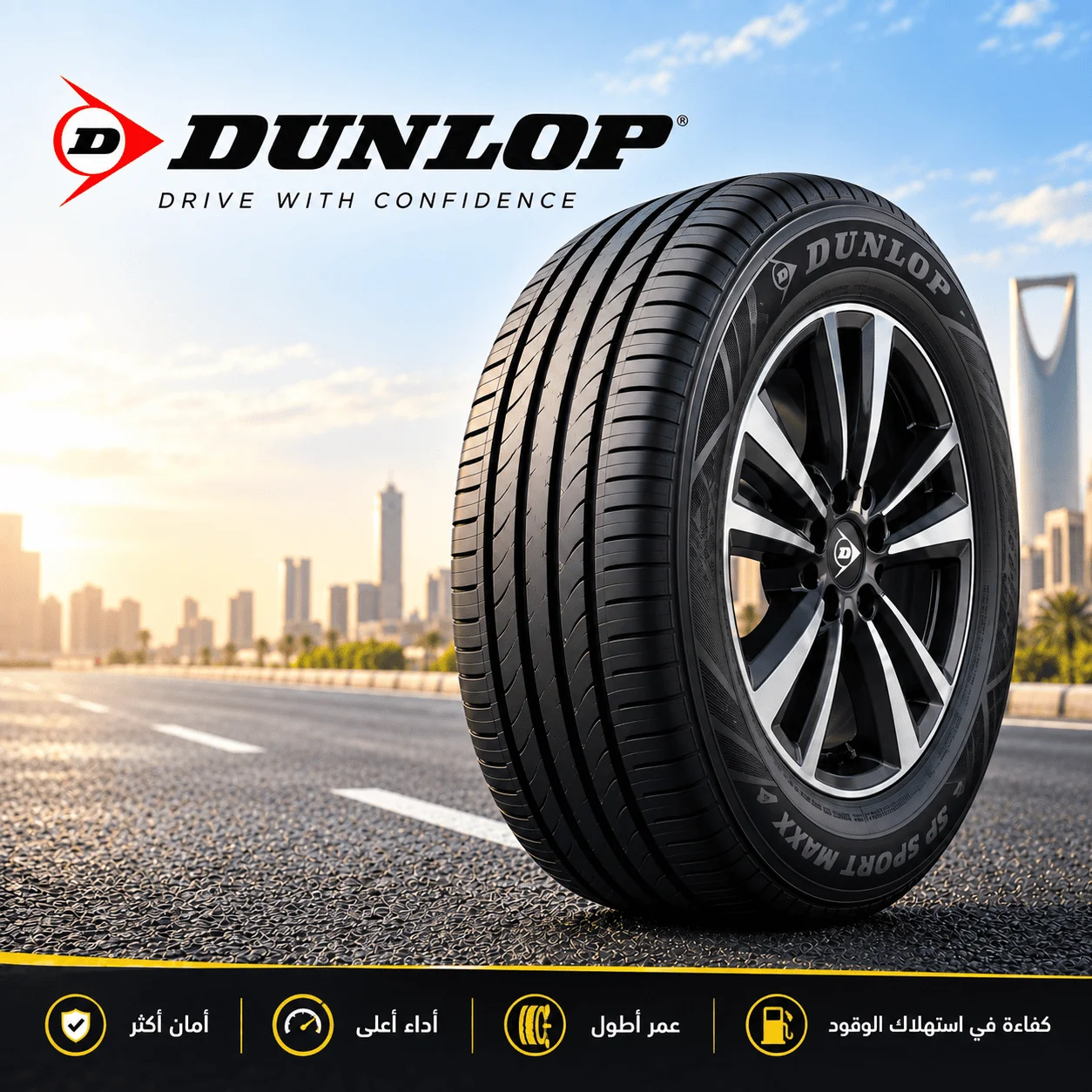 إطارات دنلوب تجمع بين الأداء والثبات وتنوع الاستخدام
